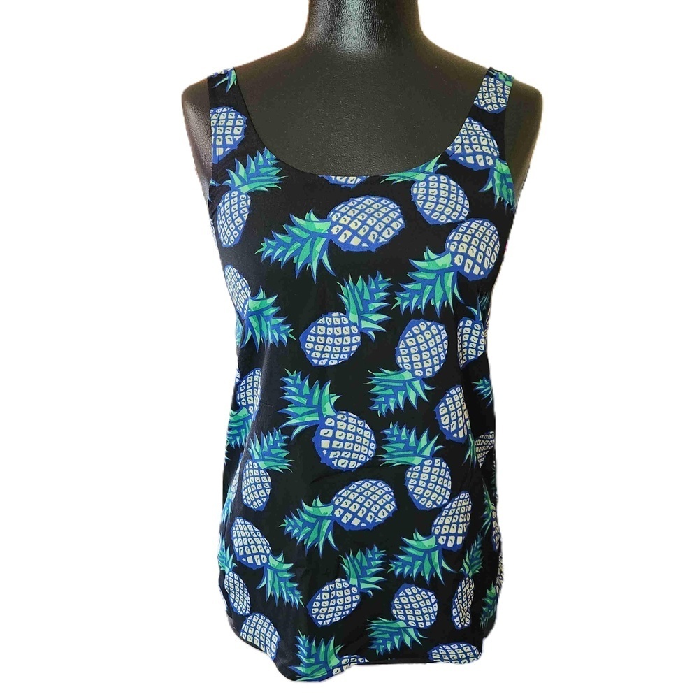 Blaque Label Blue Pineapple Print Tank Top XS